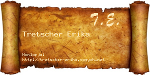 Tretscher Erika névjegykártya